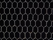 мрежа с шестоъгълни отвори черна и поцинкована от тел 0.8 мм, размер на отвора 14 мм