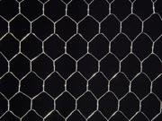 мрежа с шестоъгълни отвори черна и поцинкована от тел 0.8 мм, размер на отвора 30 мм